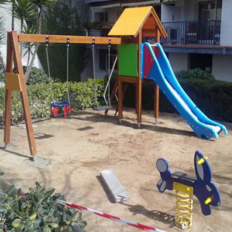 columpios exterior niños