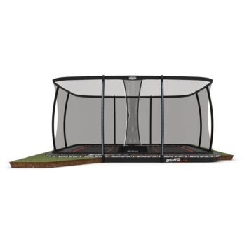 cama elastica gigante BERG ULTIM PRO BOUNCER FLATGROUND 5x5 m com rede de segurança DLX