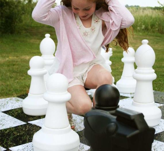 tablero ajedrez gigante rigido de jardin