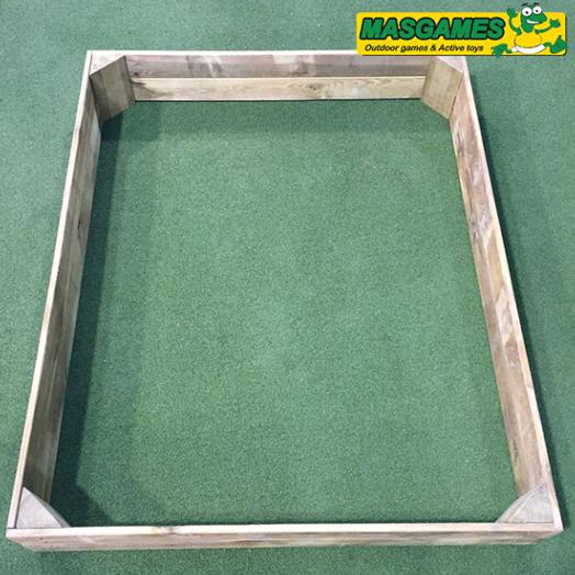 Arenero de madera MASGAMES rectangular