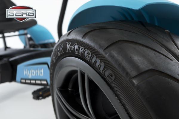 Kart de pedais BERG HYBRID elétrico com engranagens E-BFR-3