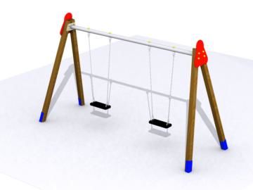 Baloiço de Dois Lugares e Assentos Planos