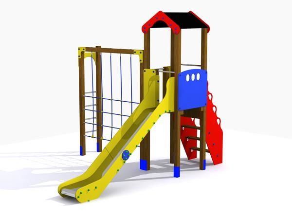 parque infantil con tobogan
