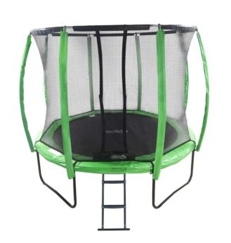 Trampolín elástico MASGAMES PREMIUM 244 cm de diámetro con red, escalera y anclajes