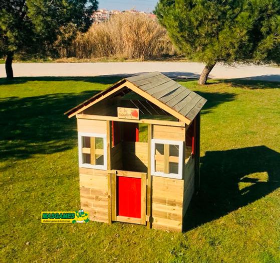 Casita infantil de madera Fresita Deluxe XL