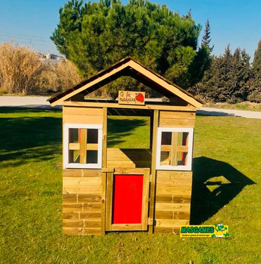 Casita infantil de madera Fresita Deluxe XL