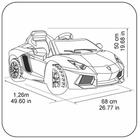Cotxe de bateria FEBER LAMBORGHINI AVENTADOR 6V amb control remot