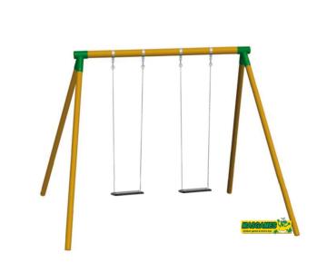 Baloiço duplo de madeira para adultos fuji