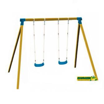 Baloiço duplo de madeira KARAI