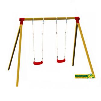 Baloiço duplo de madeira KARAI