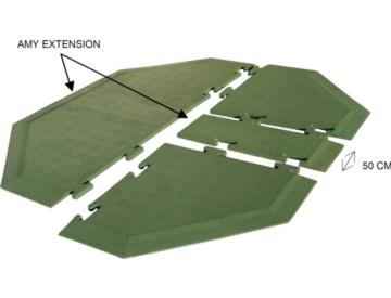 Extensão de ladrilhos de caoutchouc AMY