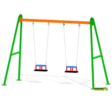 Baloiço Krakatoa sem galvanização de Dois Lugares e Assentos bebe