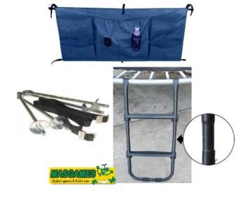 Pack escalera + bolsa para los zapatos + anclajes para camas elásticas