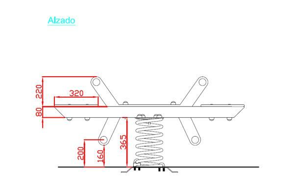 Balanço Gangorra Dupla “METÁLICA”
