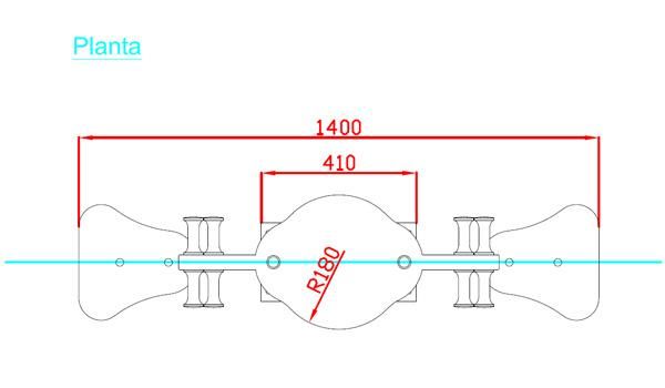 Balanço Gangorra Dupla “METÁLICA”