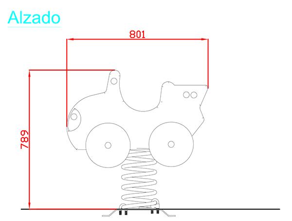Balanço mola painel duplo CARRINHO ADAPTADO