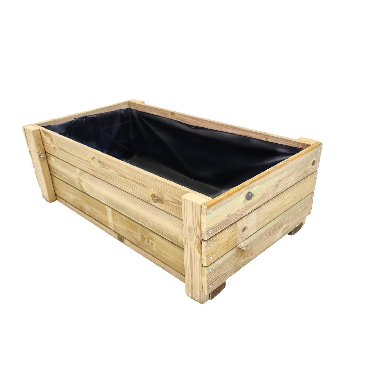 Mesa de cultivo-jardinera de madera tratada MASGAMES FORTIS L