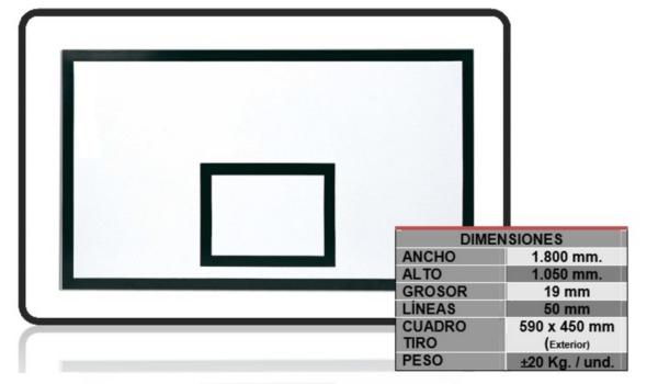 Tablero de baloncesto impermeable