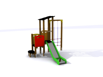 Parque infantil Oslo con trepador y tobogán