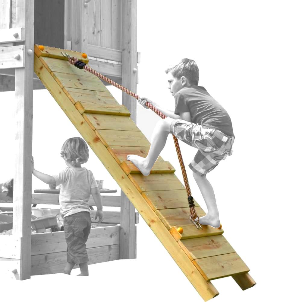 Rampa de escalada con cuerda