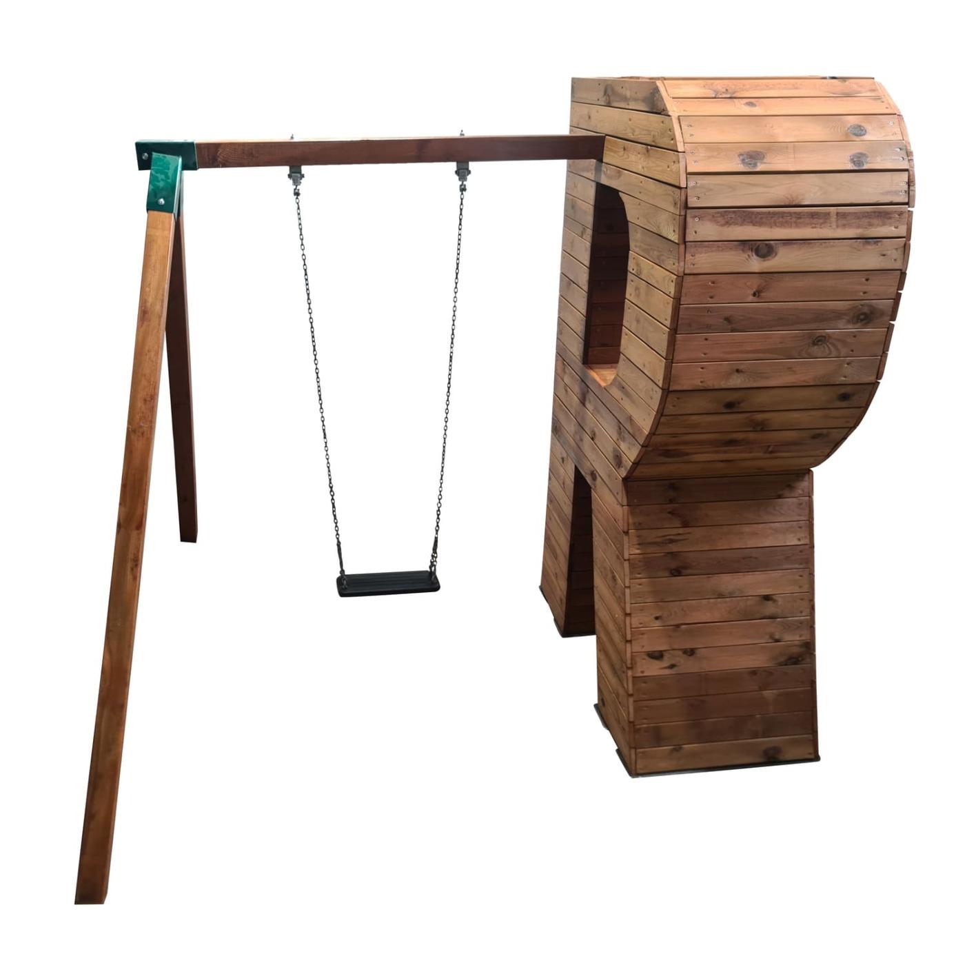 Parque infantil letra gigante de madera con columpio MASGAMES ALPHAPLAY