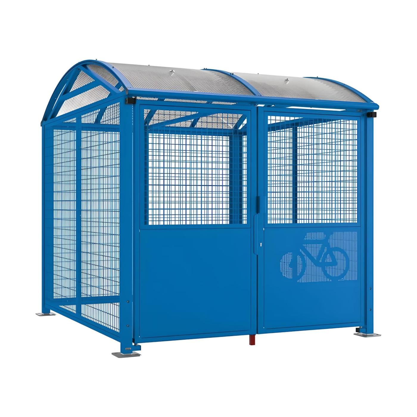Refugio para bicis con puerta medida L