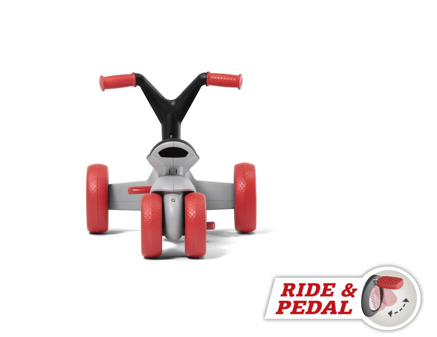 BERG GO² SparX Red caminhante evolutivo com carro de pedal