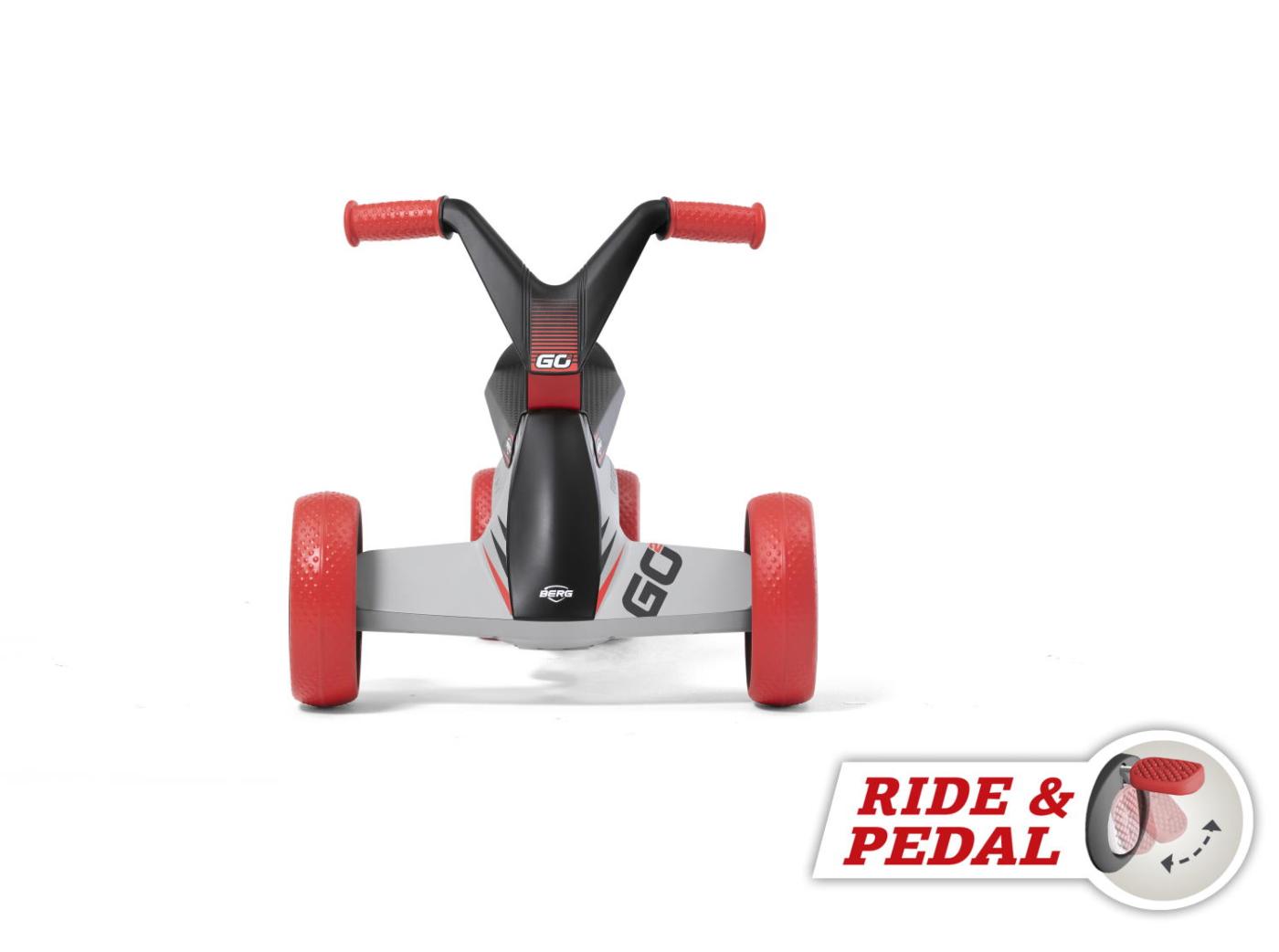 BERG GO² SparX Red caminhante evolutivo com carro de pedal