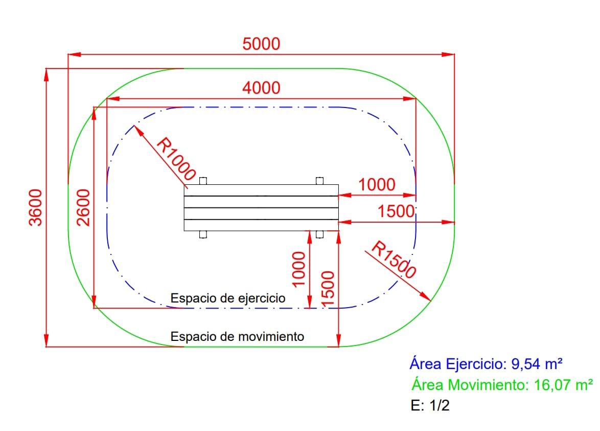 Aparato de educación física de exterior: Mesa de ejercicios