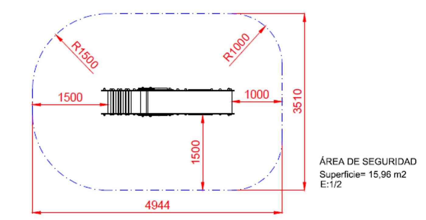 area de seguridad Tobogán COCODRILO Mini 90 cm