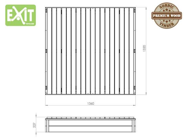 medidas del arenero EXIT AKSENT XL