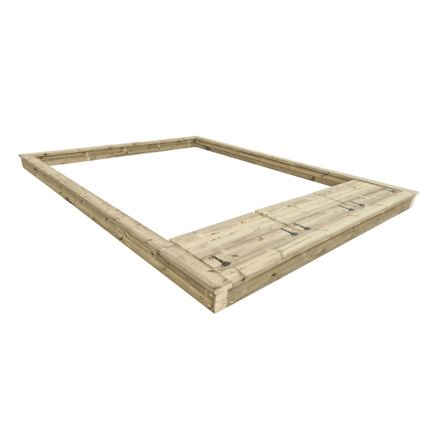 Arenero de madera con cajas de almacenaje MASGAMES Coveri con cubierta de lona fuerte