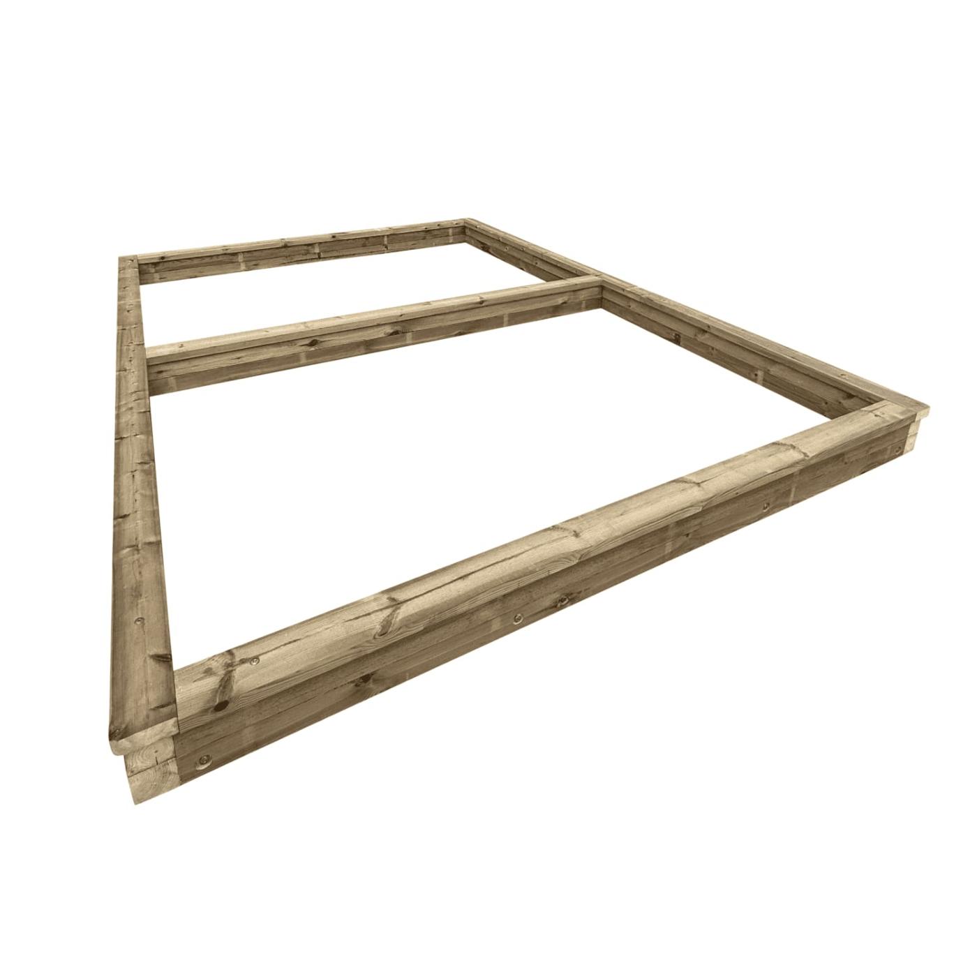 Arenero de madera con separación central MASGAMES Coveri con cubierta de lona fuerte