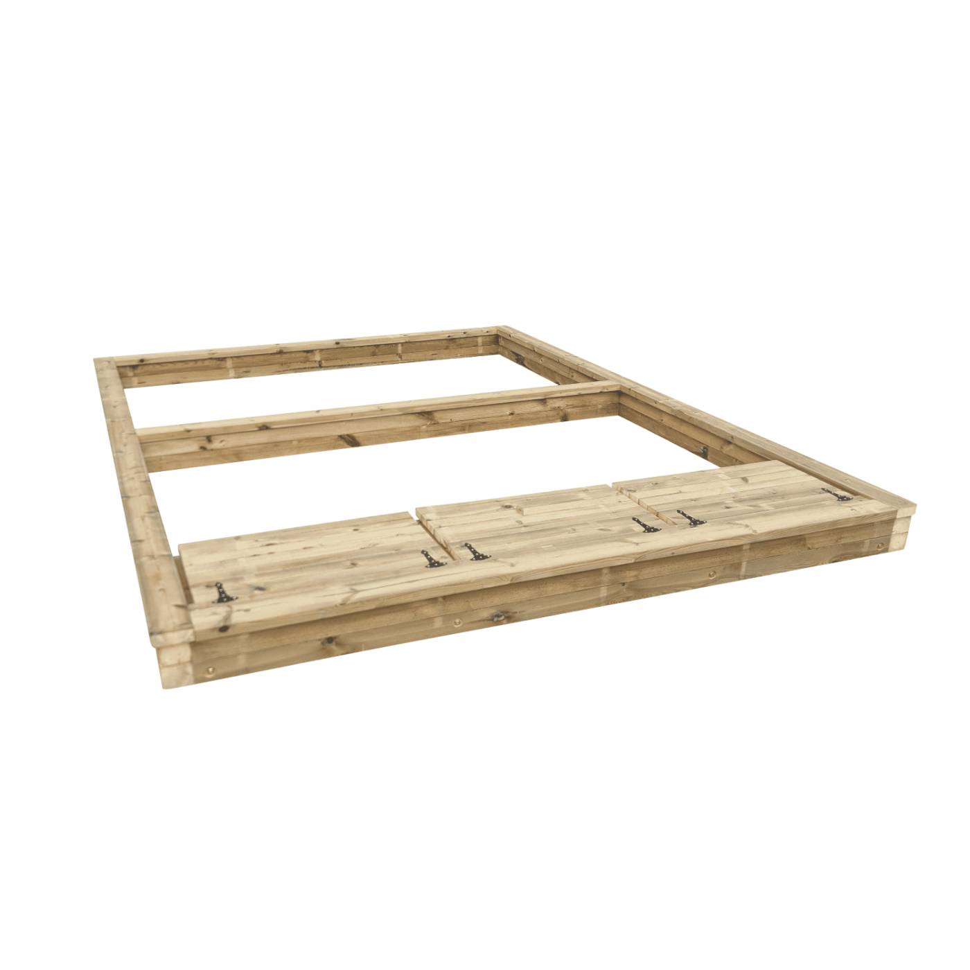 Arenero de madera con separación central y cajas de almacenaje MASGAMES Coveri