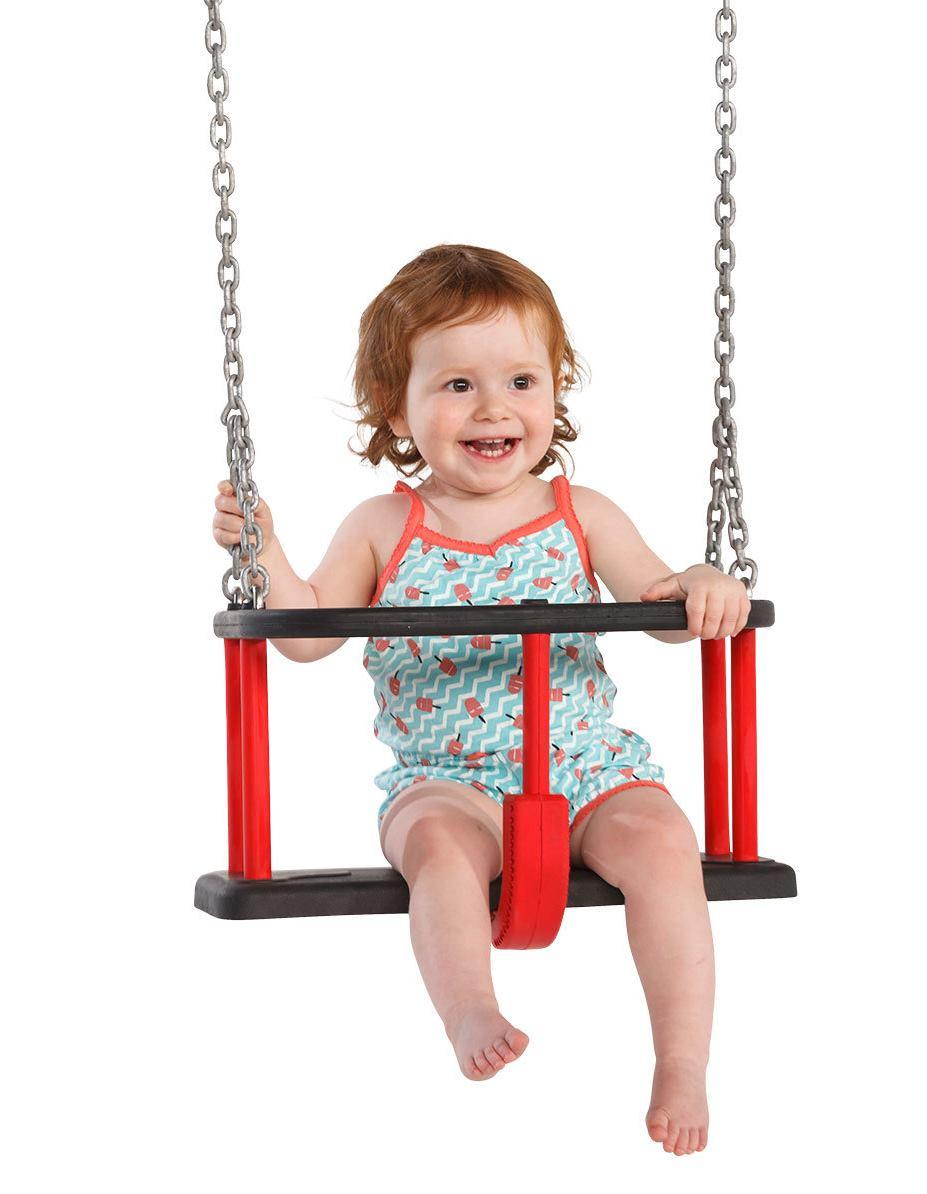 Asiento de bebé de caucho con cadenas BASIC uso público niña