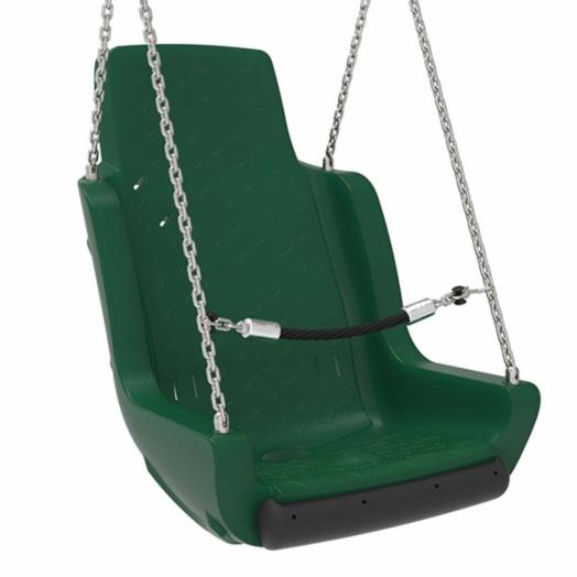 Asiento inclusivo para columpios con cadenas