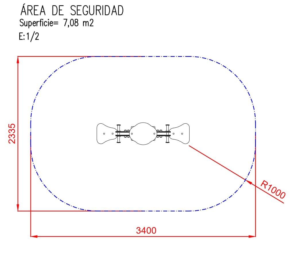 Balanço Gangorra Dupla “METÁLICA”