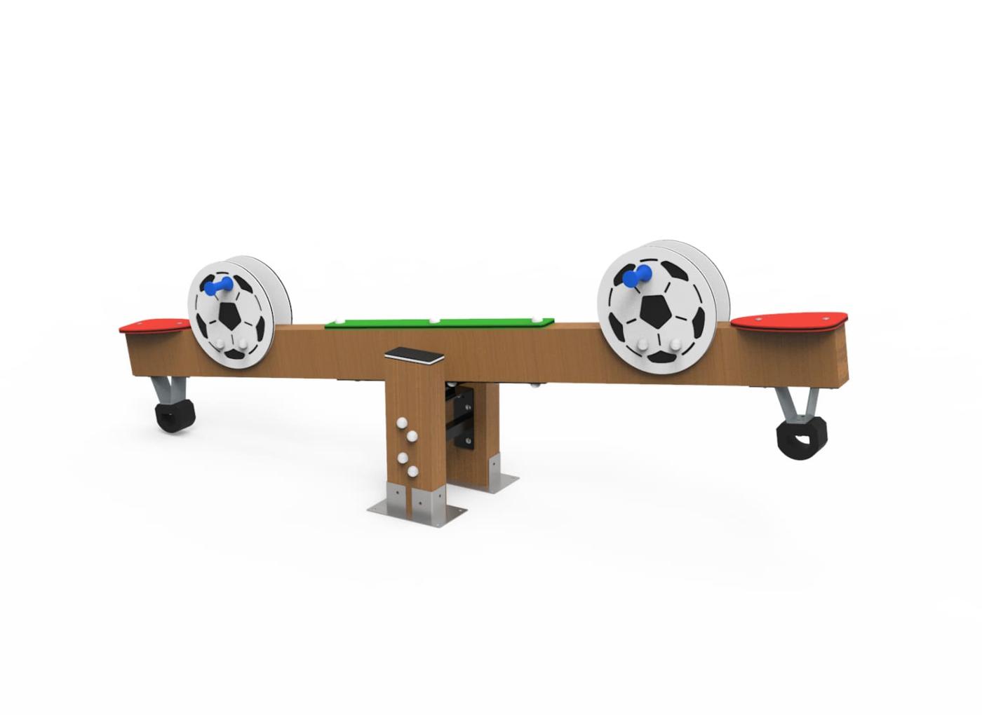 Balanço seesaw de madeira FUTEBOL uso público
