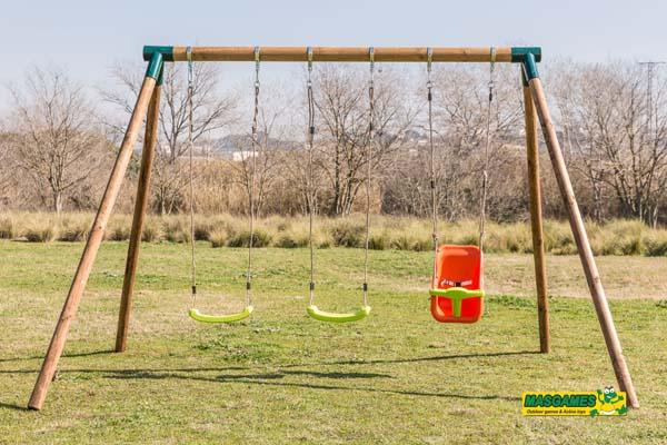 Columpio Masgames triple con asiento de bebe