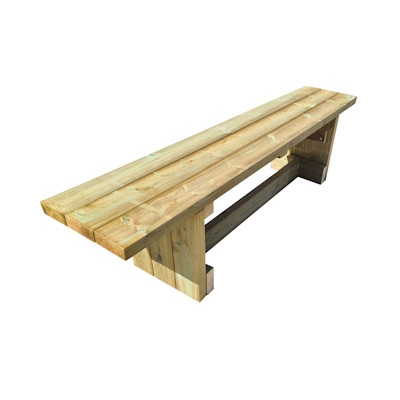 banc de fusta tractada per a l'exterior masgames calella