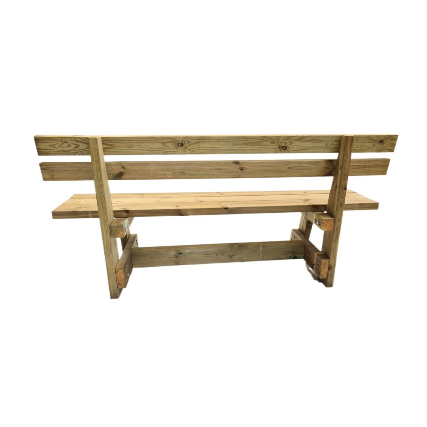 Banc de fusta exterior amb respatller MASGAMES VIC