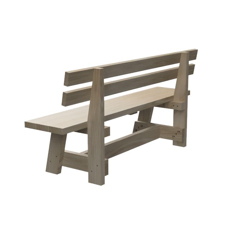 Banc de fusta exterior amb respatller MASGAMES VIC