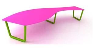 banco de assento de polietileno, tambem é um trepador para os mais pequenos e se podem fazer diferentes combinações.