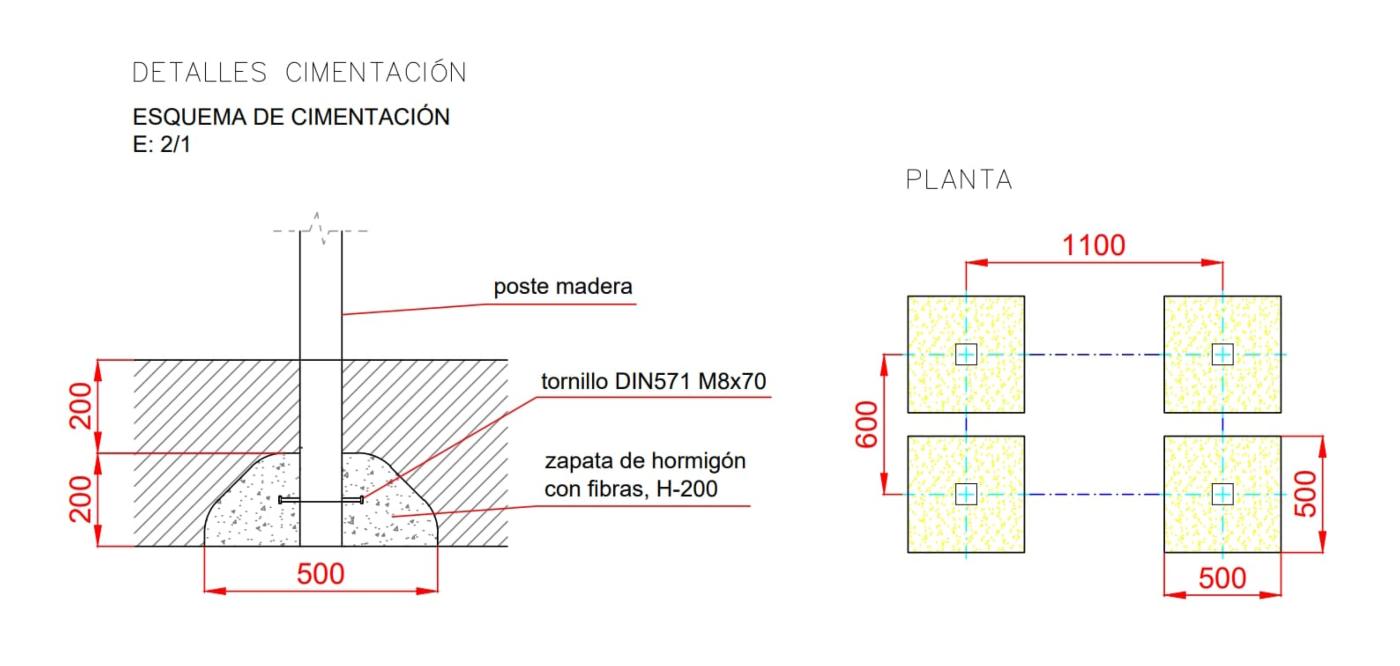 Material de educação física ao ar livre: barras paralelas de madeira.