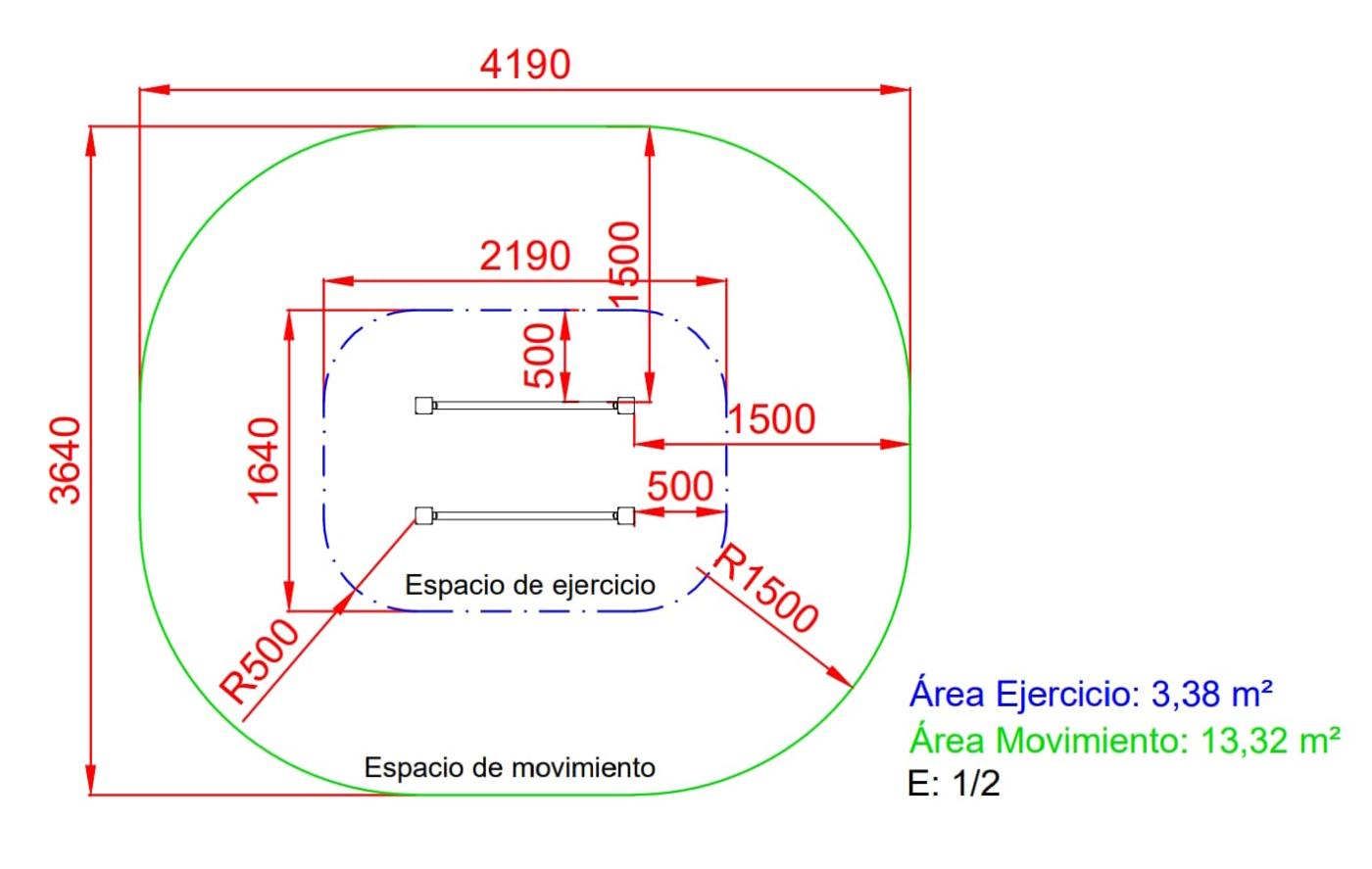 Aparell d'educació física per a exterior: Barres paral·leles de fusta