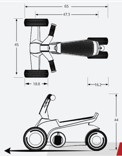 Berg Go2 Sparx Red caminador evolutiu a cotxe de pedals