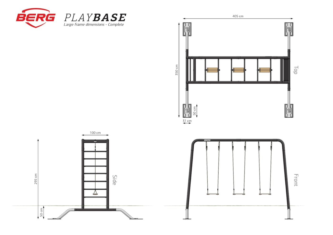 Parque metálico BERG Playbase Large TL