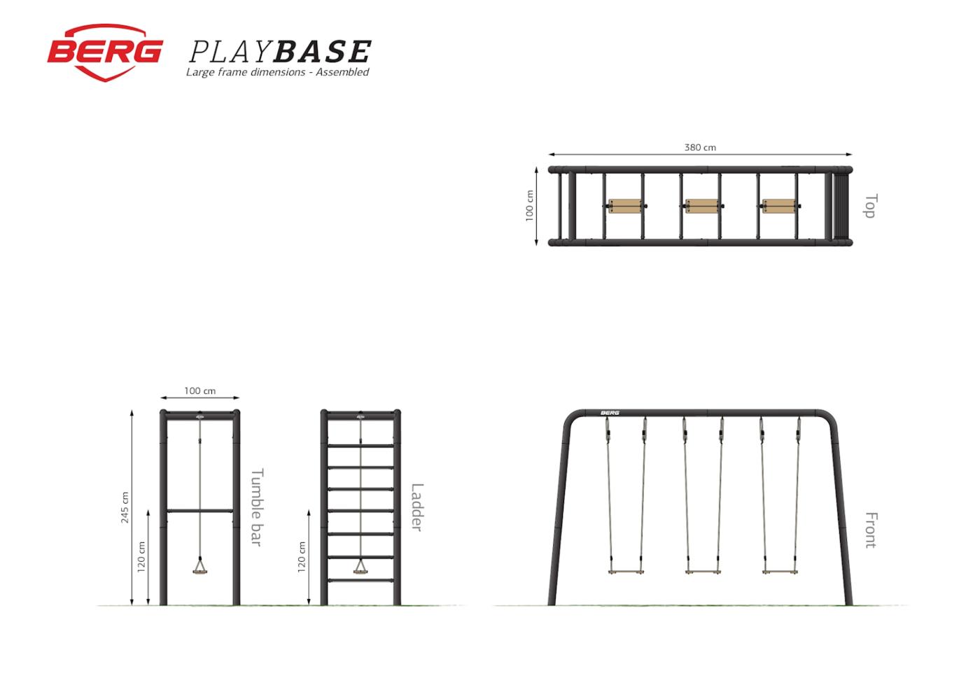 Parque metálico BERG Playbase Large TL