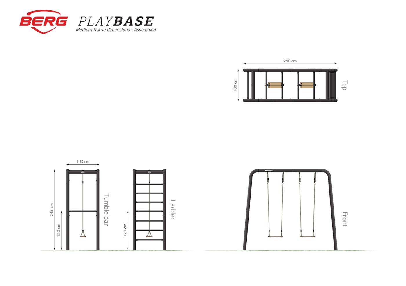 Parque metálico BERG Playbase Medium TL