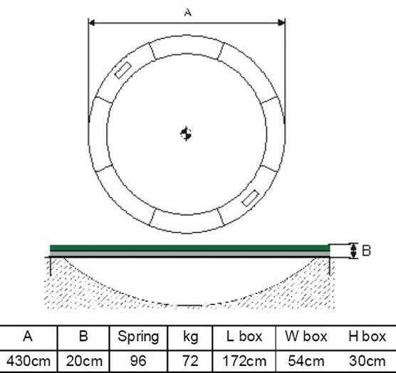 Cama elastica Berg Inground 430